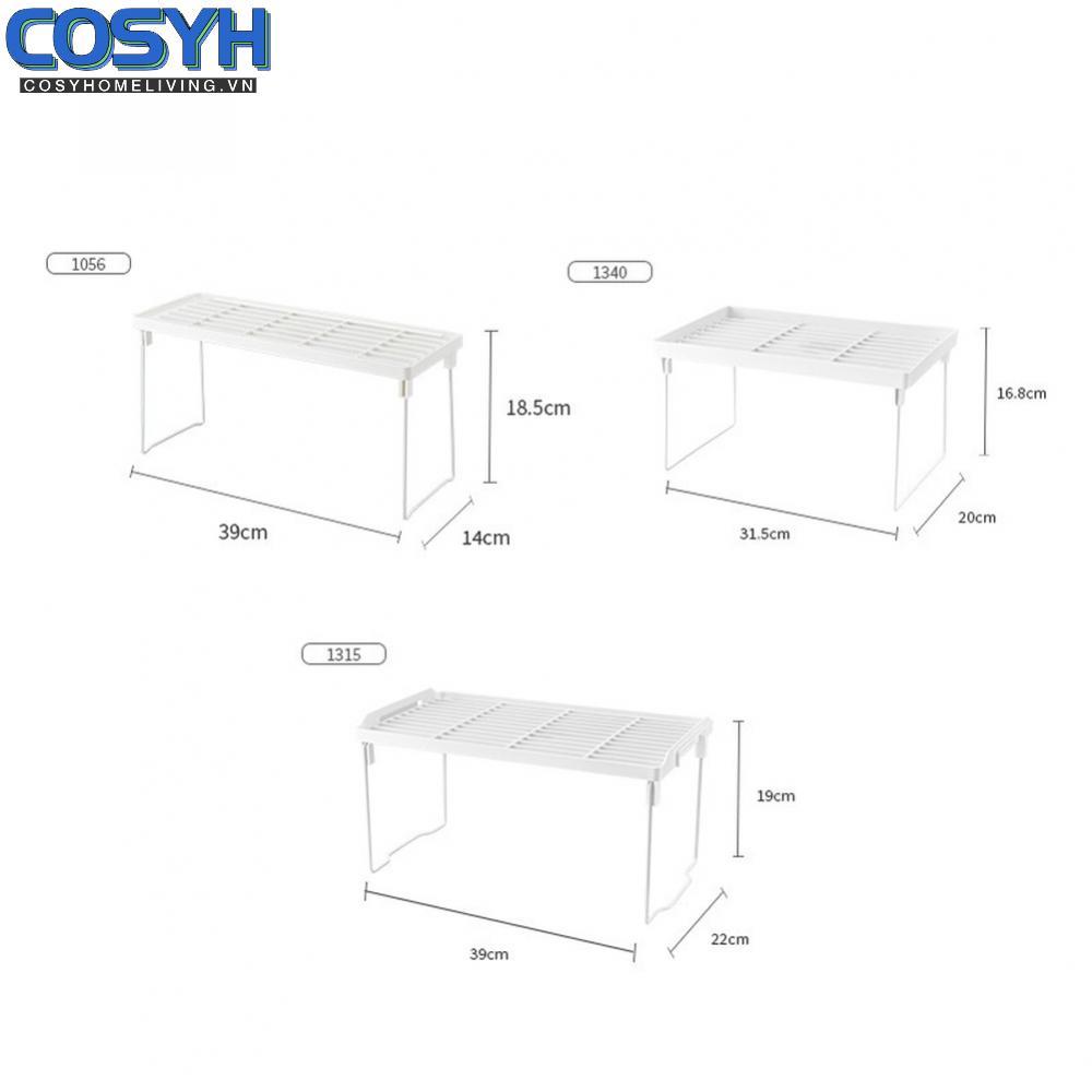 <cosyh>Foldable Desktop Organizer Shelf with Ventilated Design for Kitchen and Bathroom