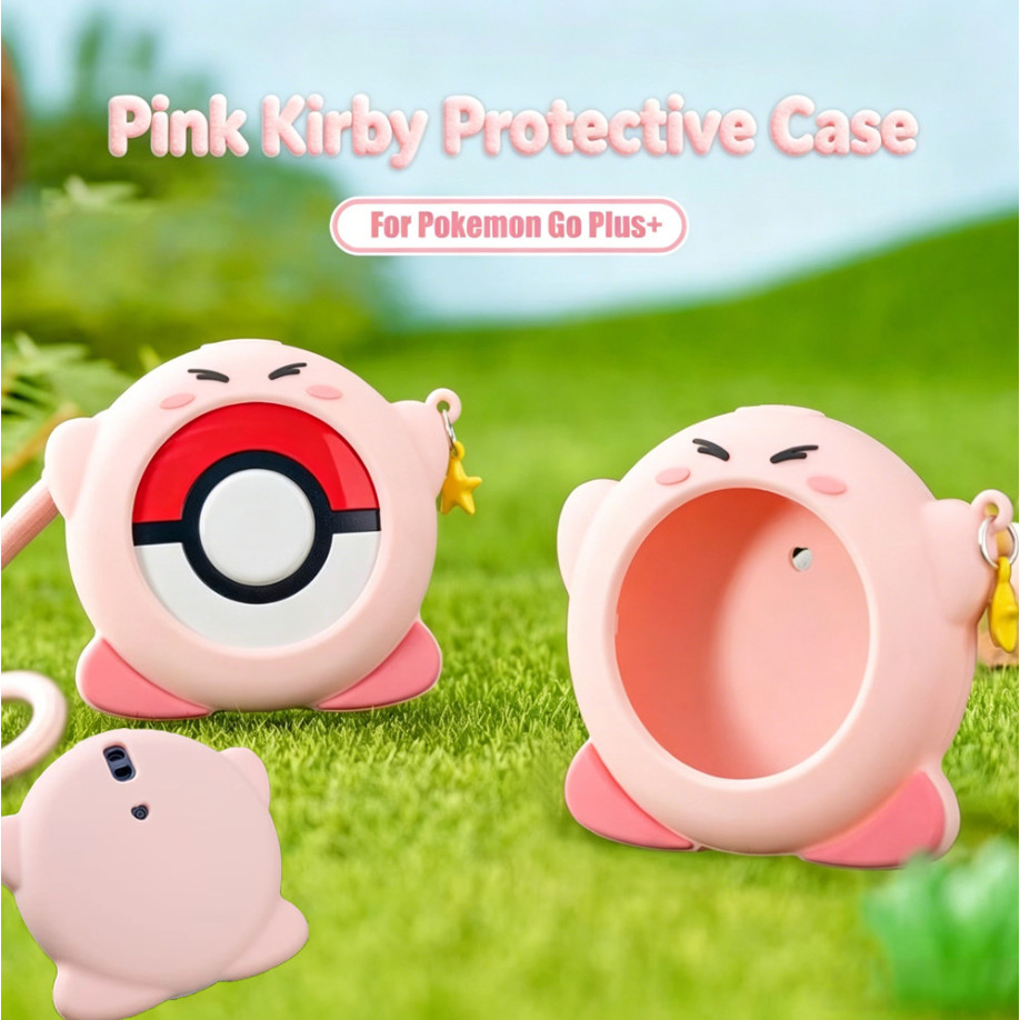 Dành Cho Pokemon Go Plus + Vỏ Bảo Vệ Silicon Phong Cách Kirby Màu Hồng Mềm Chống Sốc Cho Thiết Bị Th