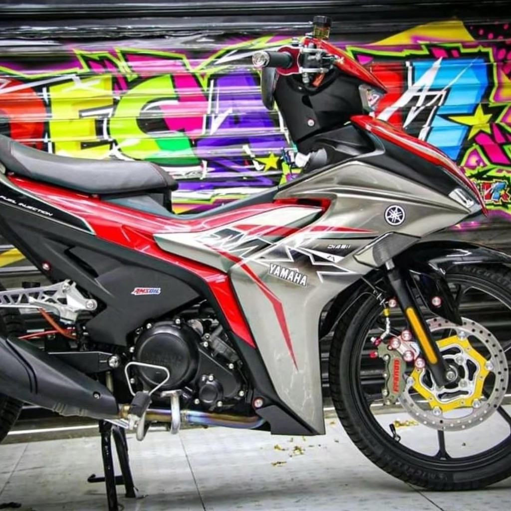 [VN] TEM RỜI Mx King 155 - Xám Đỏ Đen, đơn giản