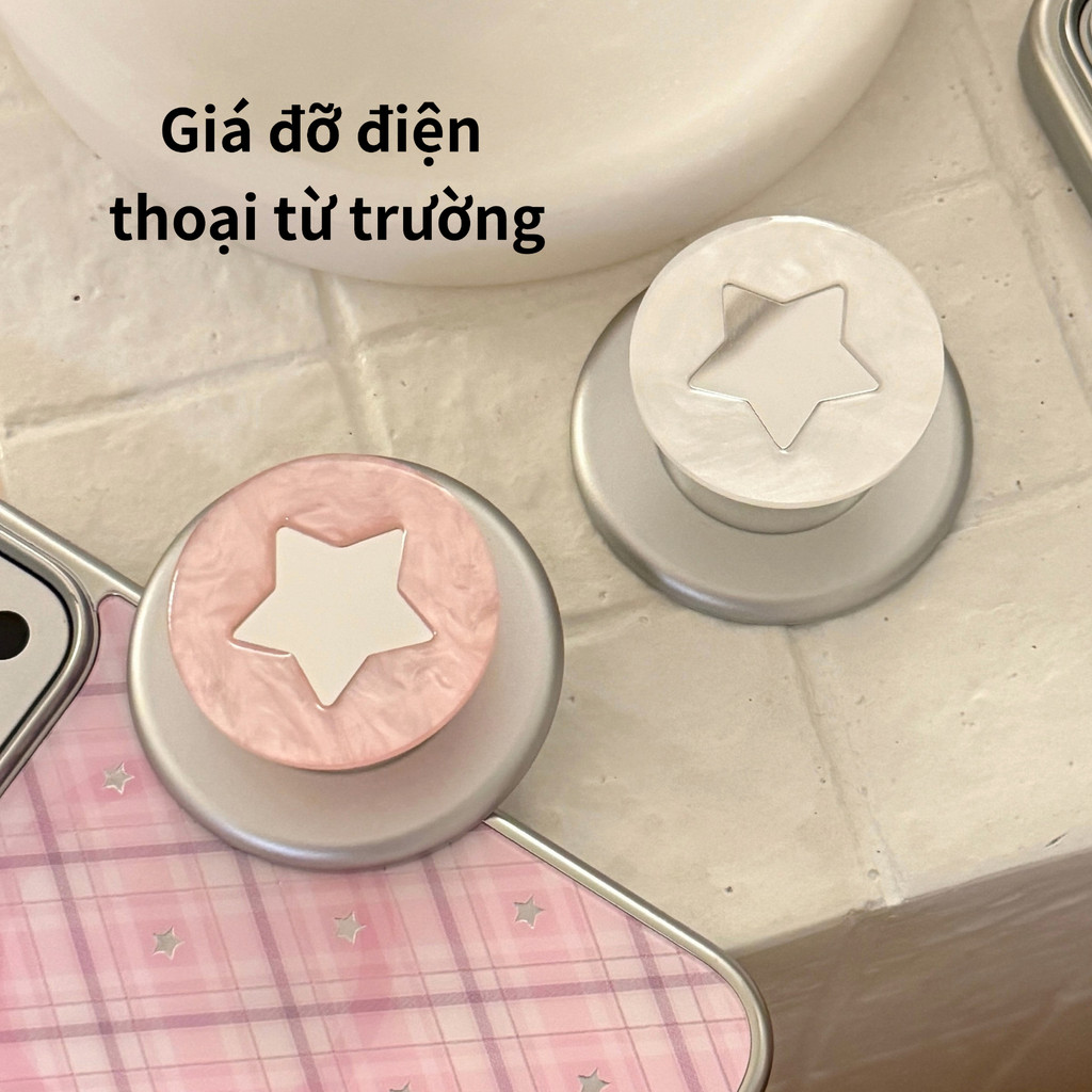 Mother-of-Pearl Star Mirror Giá đỡ từ tính MagSafe Giá đỡ điện thoại di động từ tính mạnh mẽ Ánh sán