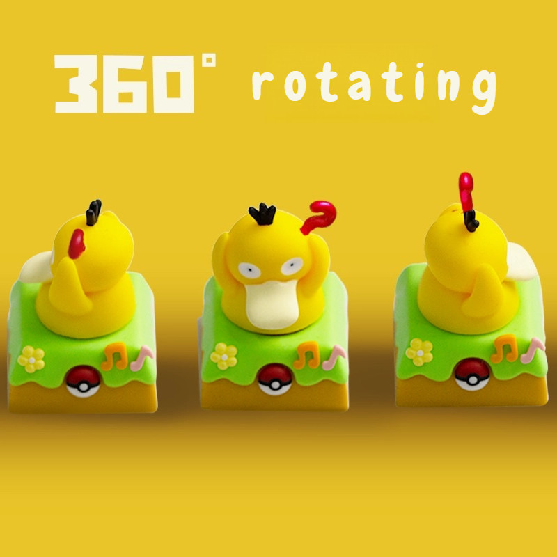 Pokémon Xoay Được Pikachu Keycaps MX Switch 3D Nhựa Cơ Keycap ESC DIY Sáng Tạo Cá Tính Ditto Diglett