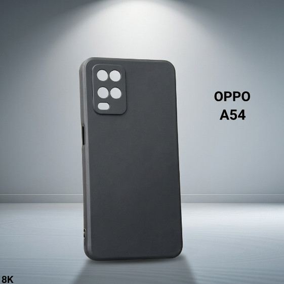 Ốp lưng Oppo A54 4G/5G LTN NEW trơn màu đen | Ốp điện thoại Oppo dẻo bảo vệ camera đt toàn diện