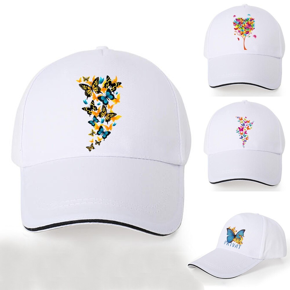 Mũ lưỡi trai Men Baseball Cap Running Outdoor Hiking Hunting Sports Cap Butterfly Women Beach Sun Ha