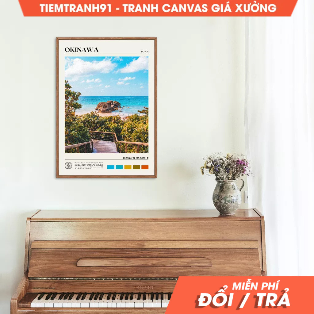 Tranh treo tường, Oil Paint, Okinawa Wall Art, Okinawa Poster, Okinawa Photo, Okinawa  Wall Decor, J