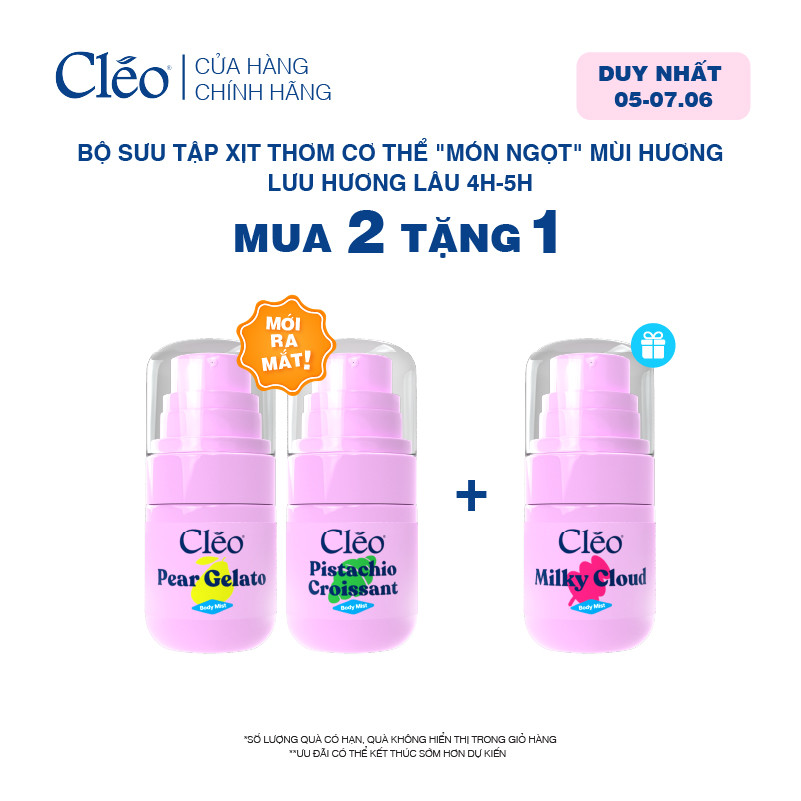 [MỚI RA MẮT] Combo 2 Xịt Thơm Toàn Thân Body Mist Cleo Năng Động và Đáng Yêu 30ml | BigBuy360 - bigbuy360.vn