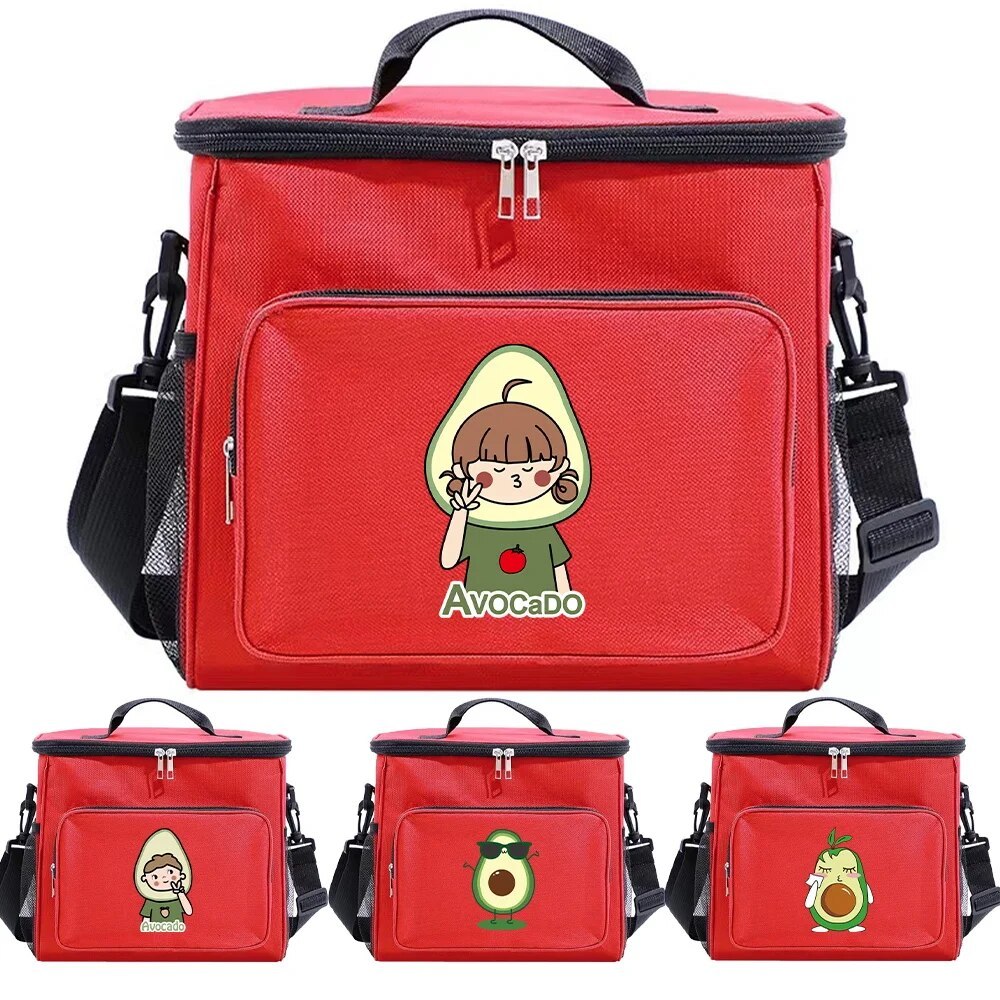 Lunch Bag Keep Warm Picnic Bag Lunch Box Bag Cooler Insulated Bento Bag Avocado Series
