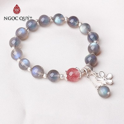 Vòng tay đá Xà cừ tự nhiên phối charm - Mẫu VC0214 - Ngọc Quý