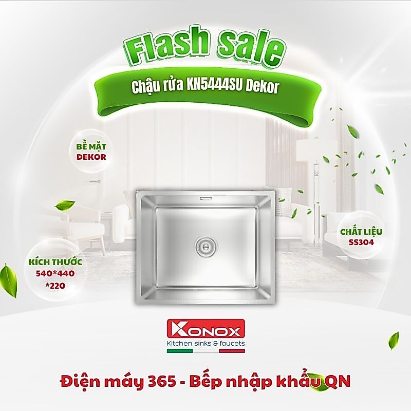 Chậu Rửa Chén Konox Dekor KN5444SU – Nhỏ gọn, chống xước, chuẩn workstation