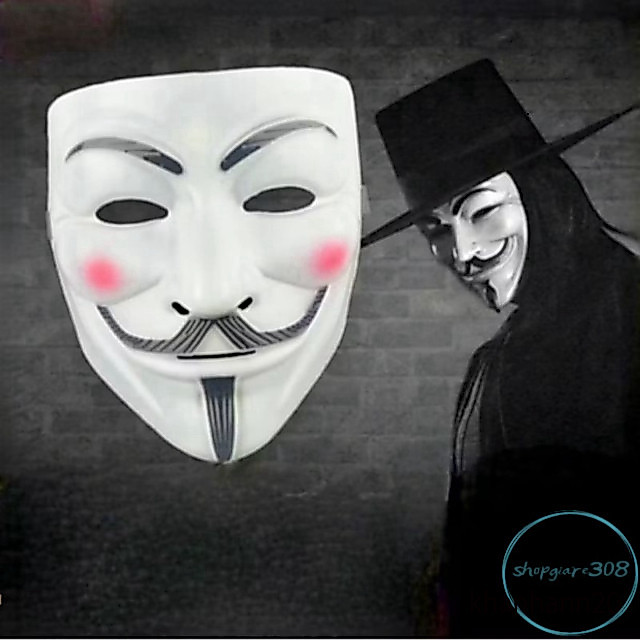 "Face Mask Hacker Anonymous - Chất Thuộc Cosplay & Halloween Siêu Ngầu"