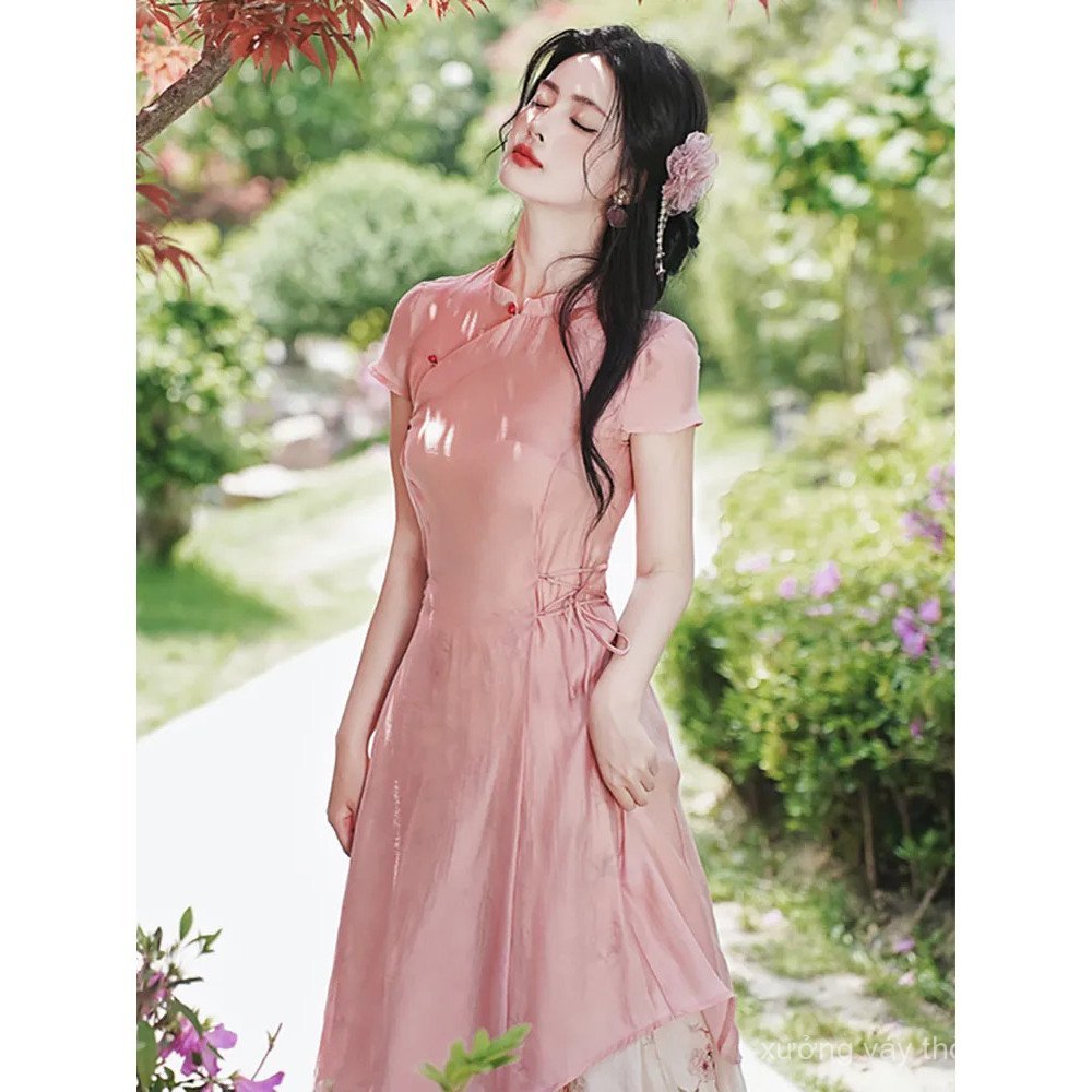 Xx · Loss Clearance Quick Come Retro Art Phong cách Trung Quốc Bộ đồ bé gái Váy mới Phong cách Trung