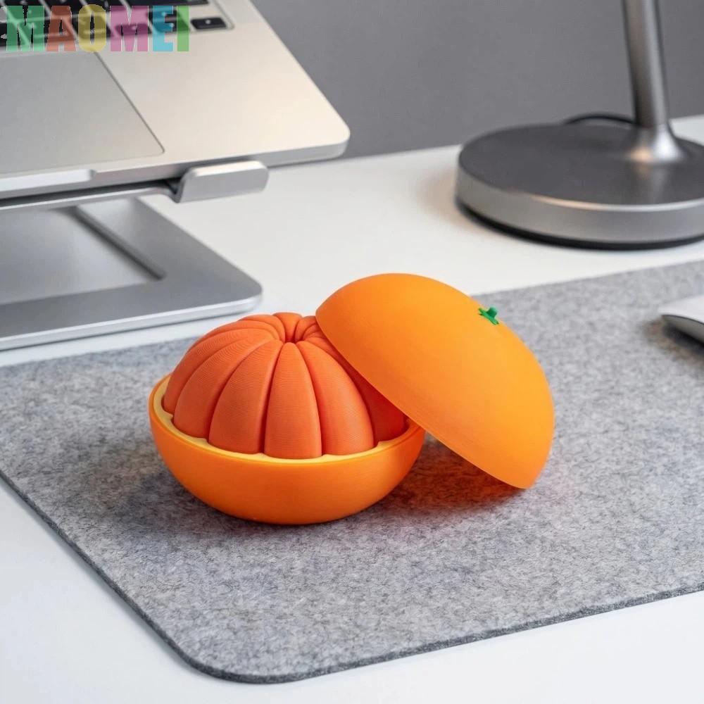 Đồ chơi giải nén cam MAOMEI, Nhựa PLA Cam Vàng Xanh 3D In Cam, Đồ thủ công màu cam nhân tạo Mô hình 