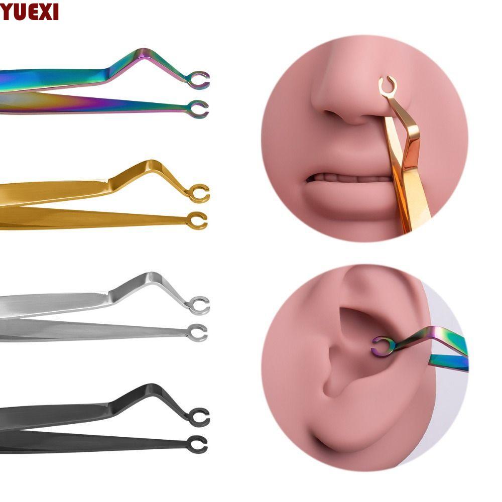 YUEXI Body Piercing Tool, Thép không gỉ Septum Piercing Tool Da Forceps, Micro-blooding Catheter Gau