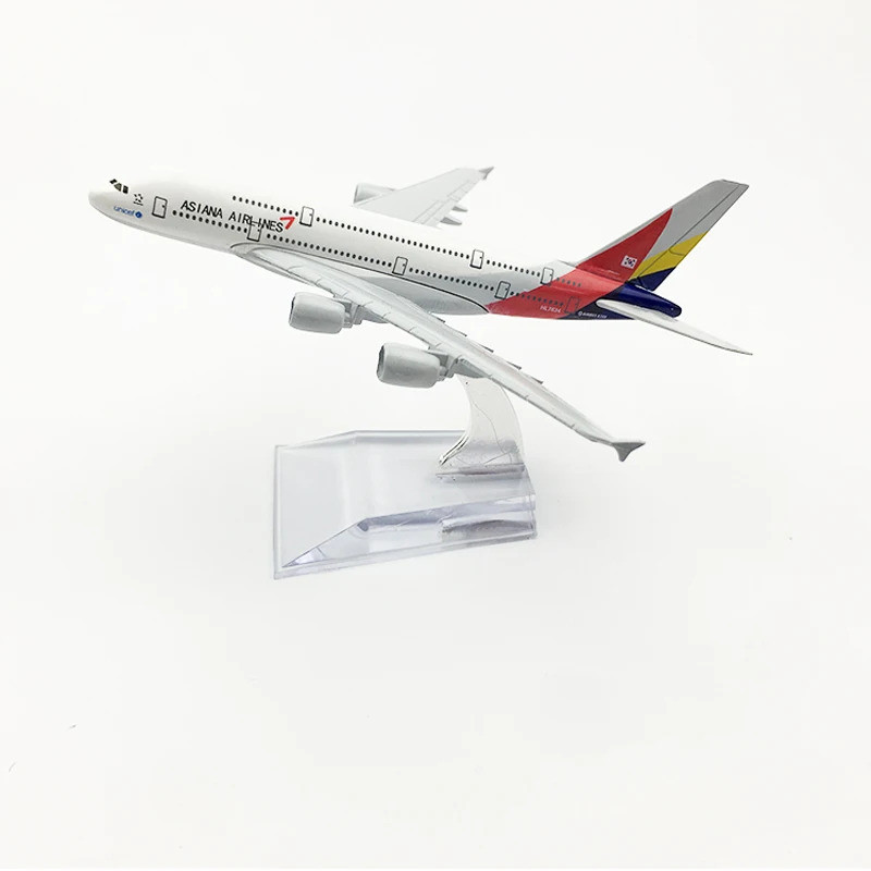 JASON TUTU 16cm Asiana Airlines Airbus A380 Máy Bay Mô Hình Máy Bay Mô Hình Máy Diecast Kim Loại Tỉ 