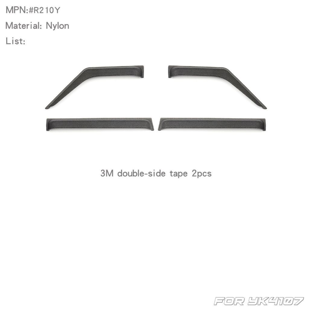 Rcdream Mô Phỏng Cửa Sổ Ô Tô Bảo Vệ Mưa Cho 1 / 10 YIKONG YK4107 Pro RC Mô Hình Xe Bánh Xích Nâng Cấ