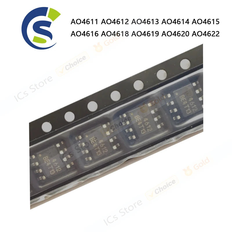 5 CÁI AO4611 AO4612 AO4613 AO4614 AO4615 AO4616 AO4618 AO4619 AO4620 AO4622 SOP-8 Chip IC