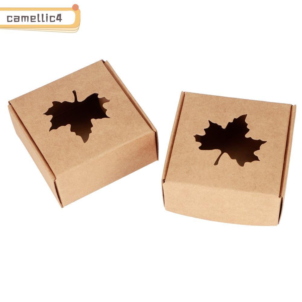ICAMELLI 50 Hộp Đóng Gói Giấy Kraft, Hộp Giấy Kraft Thân Thiện Với Môi Trường Hộp Quà Tặng Giấy Kraf