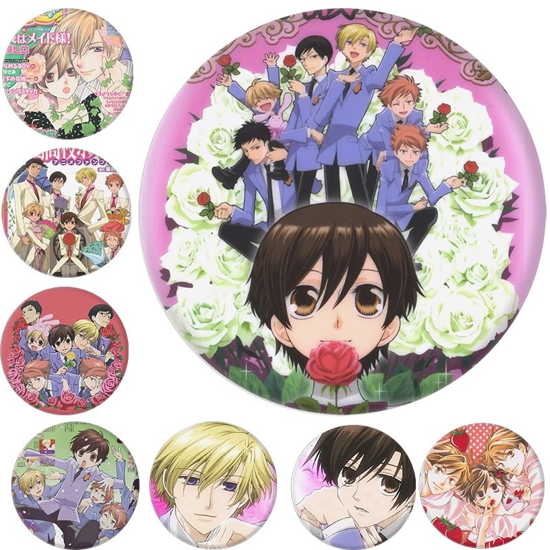【Fast shipping】host club trường ouran/ouran high school host club Anime Huy hiệu ghim cài áo Badge
