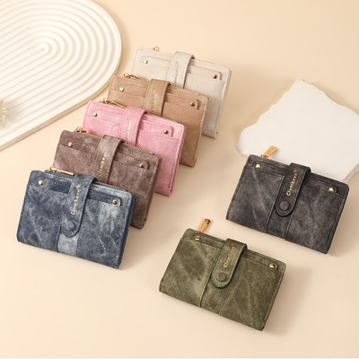Ví họa tiết Denim cổ điển Nhẹ bền đa chức năng Hộp đựng thẻ đa chức năng có dây kéo Ví đựng tiền mặt