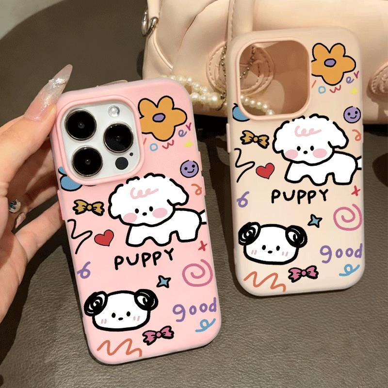 Puppy Puppy Puppy Puppy cho trường hợp iPhone17promax161514plus2trong1Jelly Case131211pro