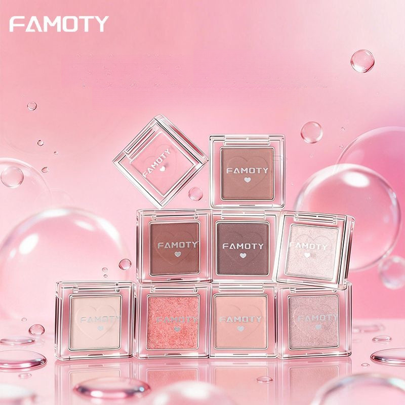 FAMOTY Phấn mắt Đơn sắc Phấn mắt nổ long lanh mờ ngọc trai