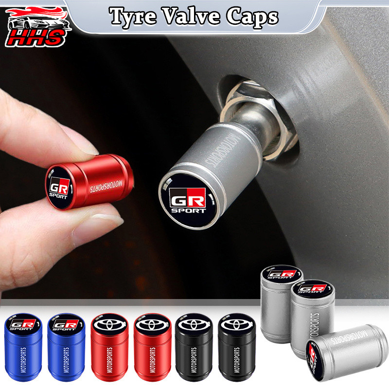 4 Toyota GR Lốp Xe Ô Tô Nắp Chống Bụi Vít Trên Logo Ô Tô Bánh Lốp Nắp Đa Năng Hợp Kim Nhôm Bánh Xe Đ
