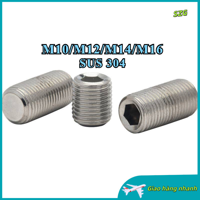 Vít Hãm Mũi Dẹp Không Đầu Lục Giác Chìm Inox 304 – Chống Ăn Mòn, Phụ Kiện Cố Định Cho Máy Móc Công N