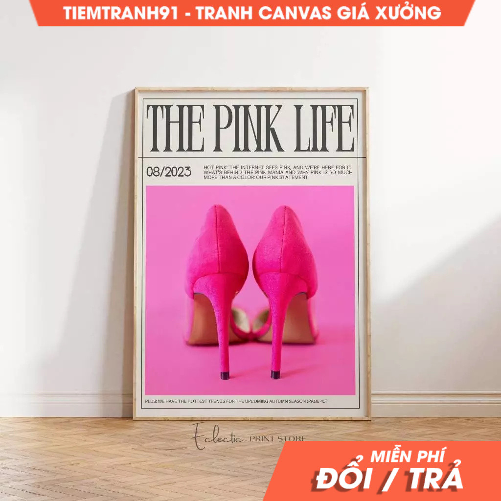 Tranh treo tường, Preppy Magazine Cover Wall Art Magazine Poster Girly Dorm Room Decor Trendy Newspa