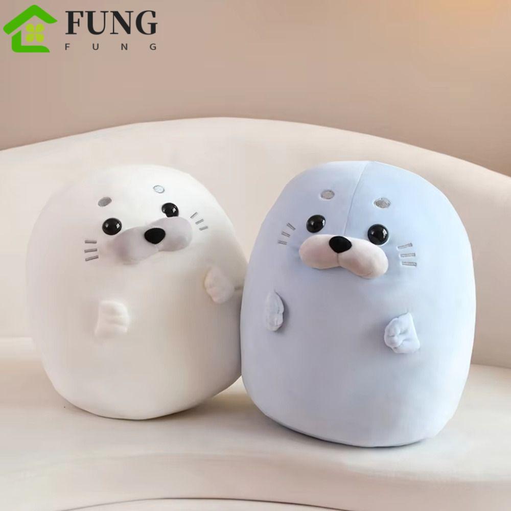 FUNG Plush Seal Sleep Gối, Mochi Chubby Anime Seal Plush Doll, Ins Fluffy PP Cotton Mềm Thú Nhồi Bôn