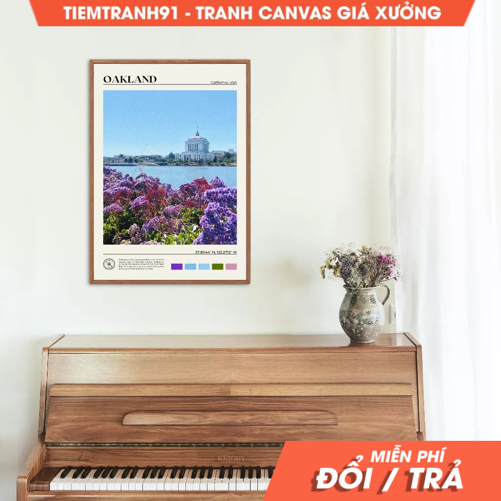 Tranh treo tường, Oil Paint, Oakland Wall Art, Oakland Poster, Oakland Photo, Oakland Wall Decor, Ca