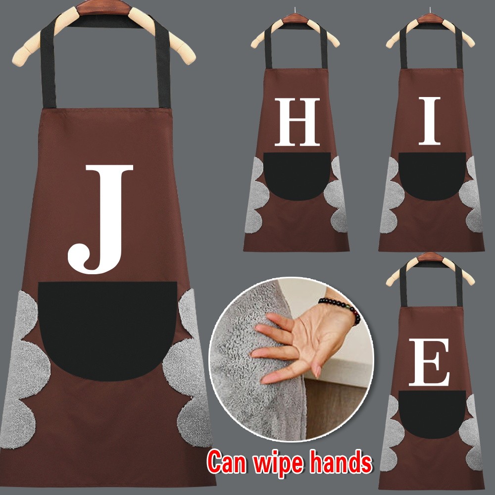 Apron Kitchen Apron Hang Neck Apron Water Proof With Pocket Chef Apron Oil-Proof White Series