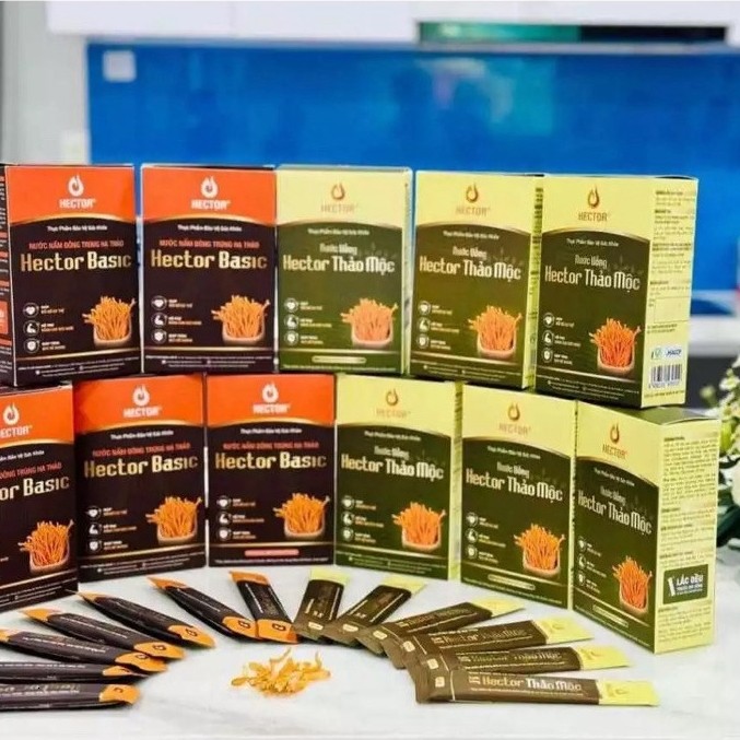 [💯 Chính hãng] Nước Nấm Đông Trùng Hạ Thảo Hector Basic Thảo mộc (hộp 10gói) (Mộc)
