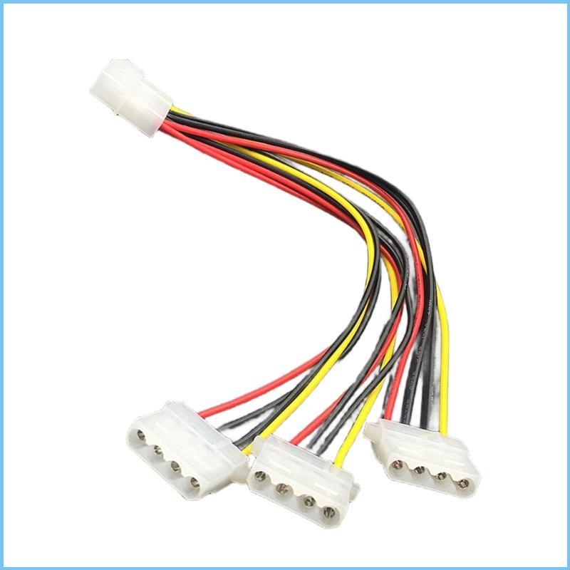 EZ PC Case Power Splitter Dây mở rộng 4Pin đến ba đầu nối thiết bị