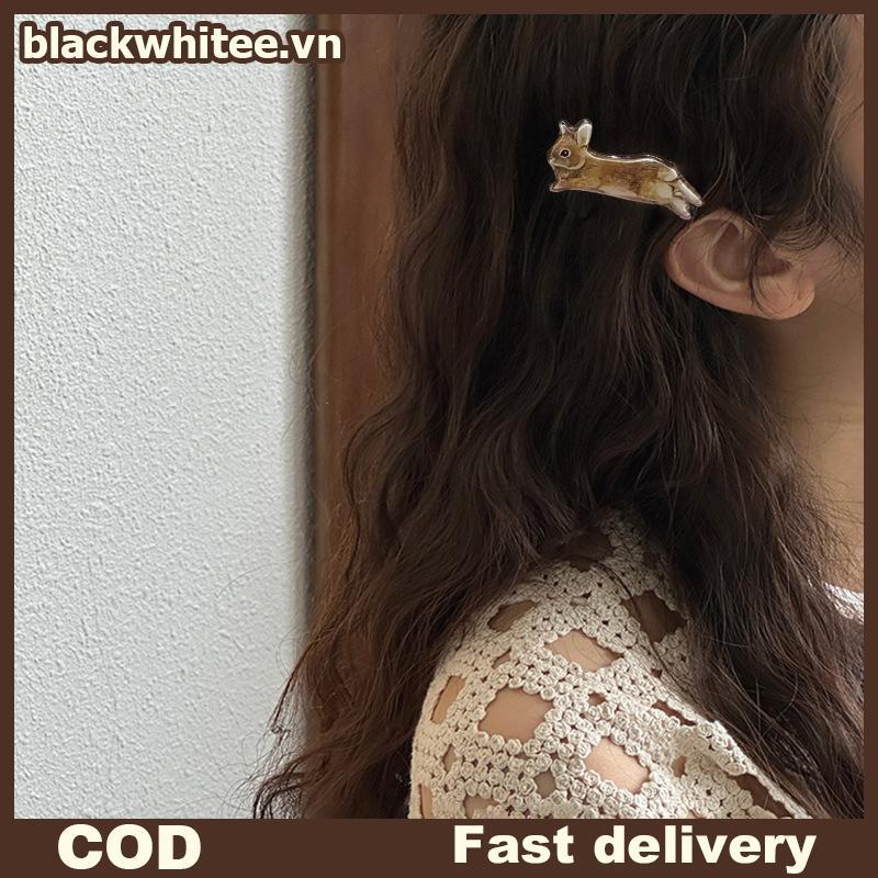 BWHTE Kẹp Tóc Thỏ Hàn Quốc Bông Tai Kẹp Tóc Vintage Thỏ Dễ Thương Barrettes Kawaii Phụ Kiện Cho Than