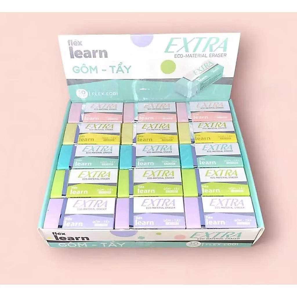 ✨ GÔM TẨY FLEX LEARN EXTRA – TẨY SẠCH NHẸ NHÀNG, KHÔNG LEM ✨