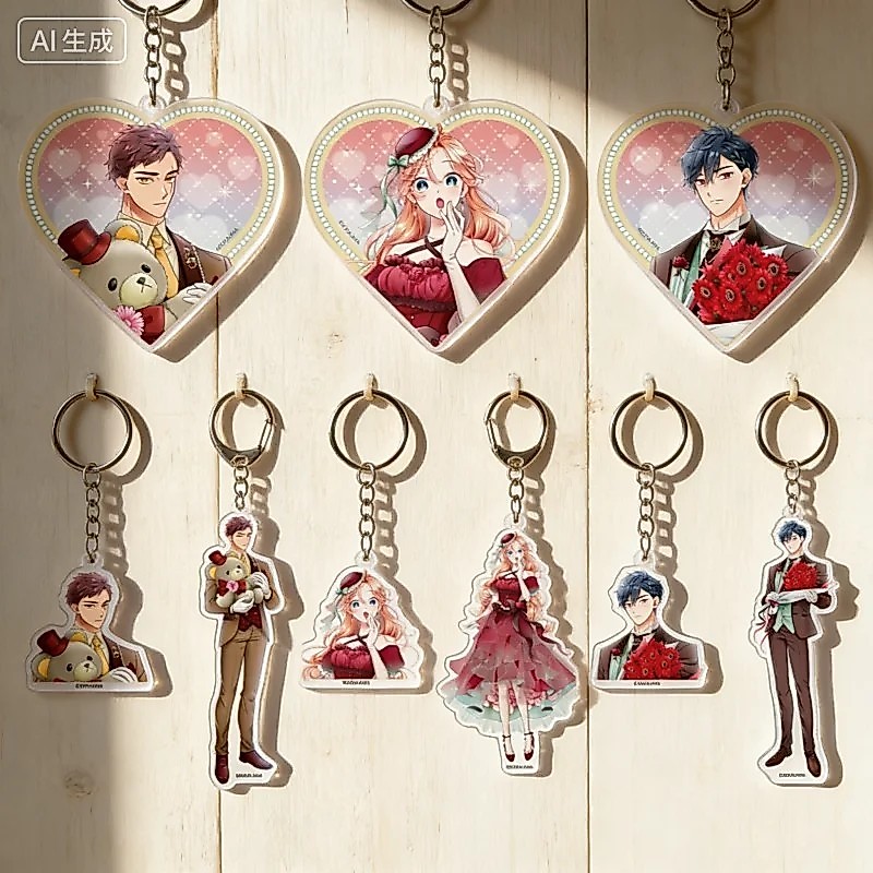 Móc khóa mica anime Lý do tiểu thư song sinh cải trang The Reason for the Twin Ladys Disguise acryli