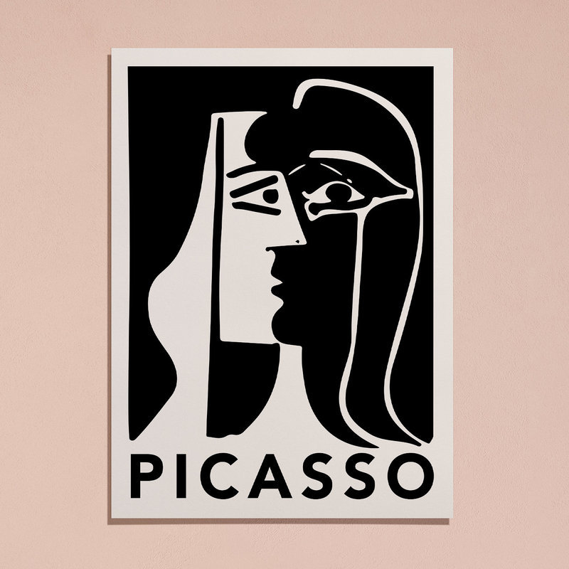Picasso the Kiss 1979 Tranh Trừu Tượng Vintage Poster Art, Picasso Poster, Picasso, Triển Lãm, Poste