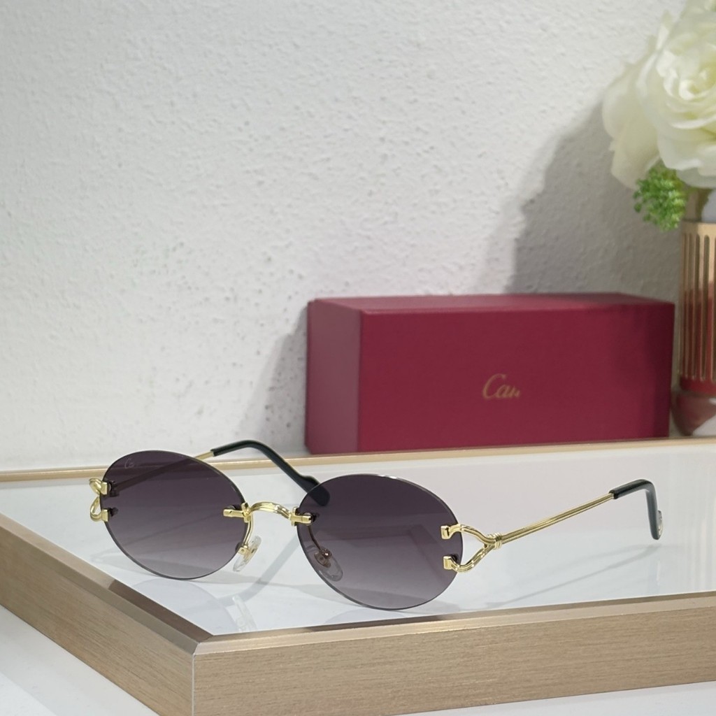 ATKM CAR New Frameless Large Frame Sunglasses for Men and Women, Aviator Sunglasses, Fashionable and