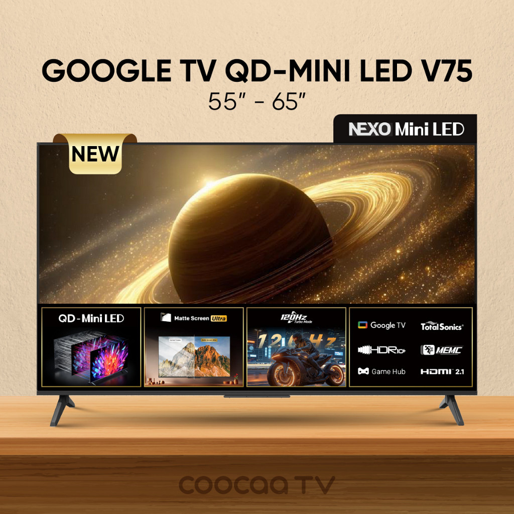 55V75 | 55Y68 PRO Google Tivi COOCAA Model 55V75 | Smart TV | HDR10+ | QD- Mini LED [Freeship HCM]