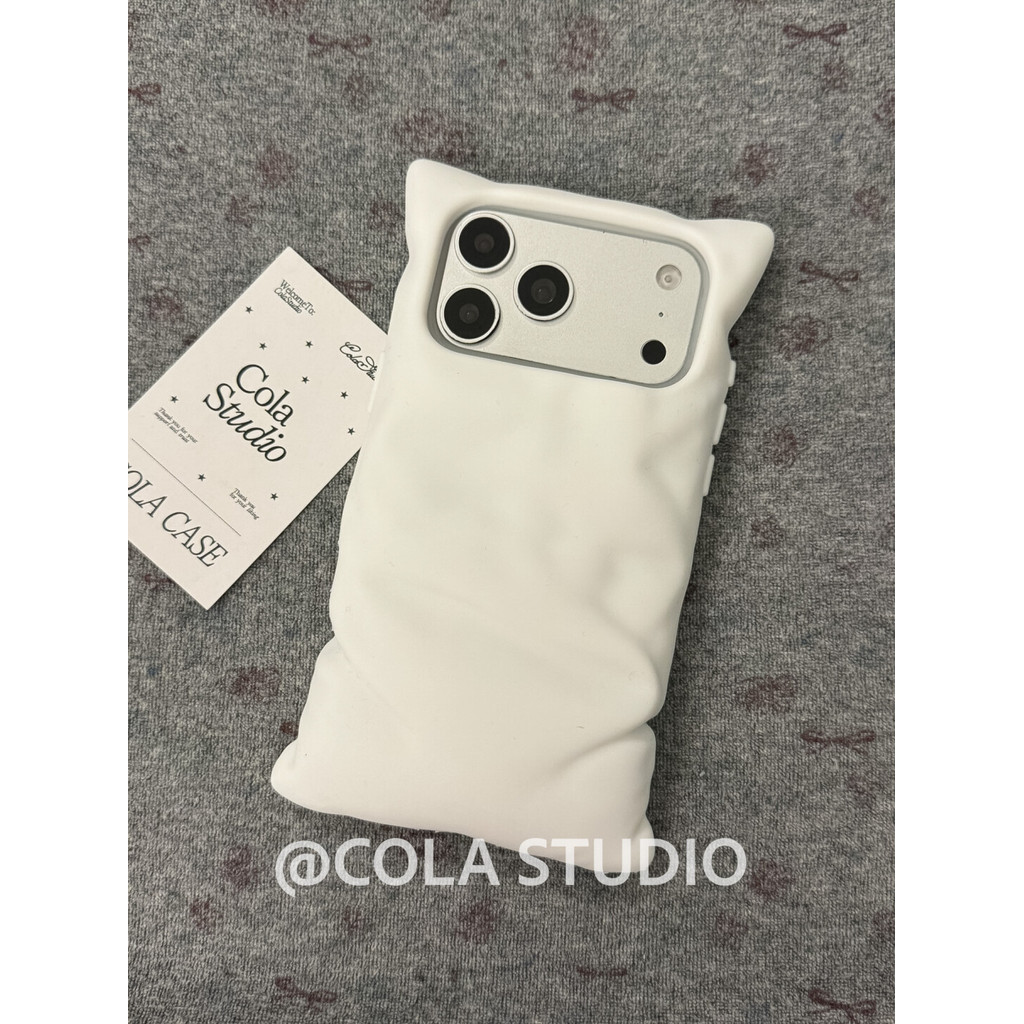 Ốp Điện Thoại 3D Gối Silicon Chống Sốc Phong Cách Dễ Thương Cho iPhone 17 Pro Max 16 Pro Max 15 Pro 
