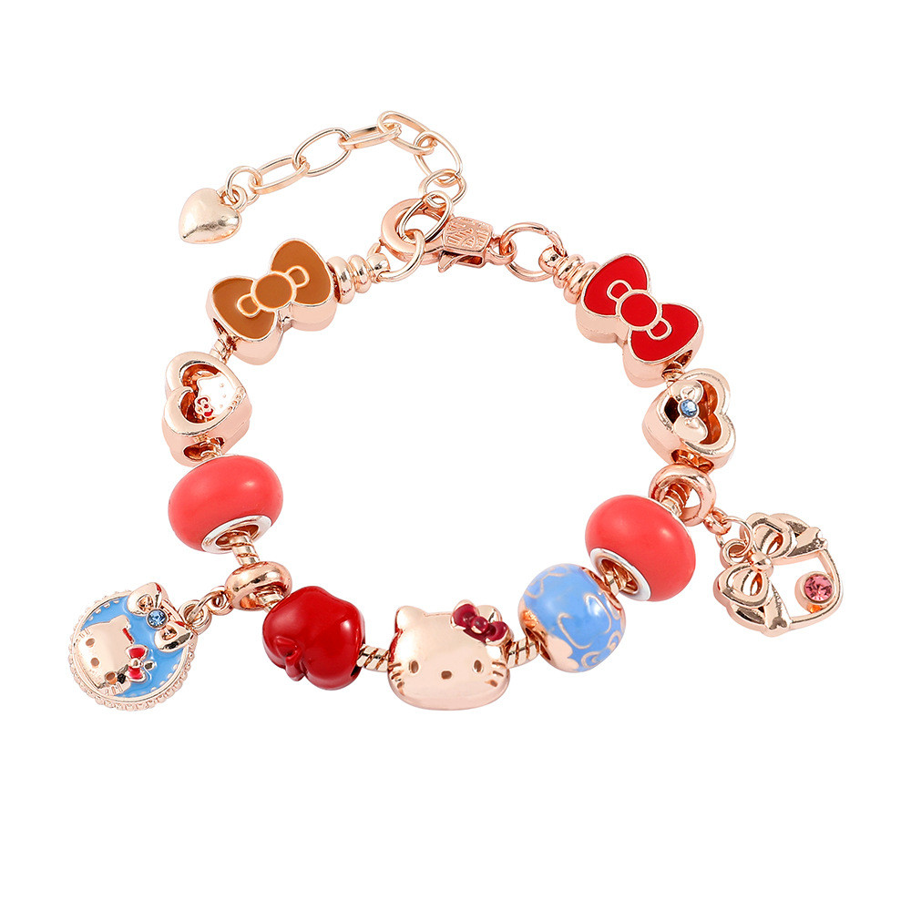 Hoạt Hình Nhật Bản Anime Sanrio Hello Kitty Hello Kitty Pandora Đính Hạt diy Vòng Tay