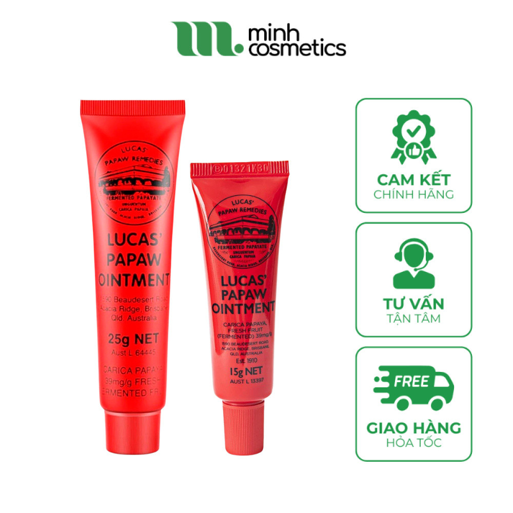 Kem Dưỡng Ẩm Đa Năng Lucas Paw Paw Ointment 15g / 25g – Làm Mềm Da Khô Môi Nứt