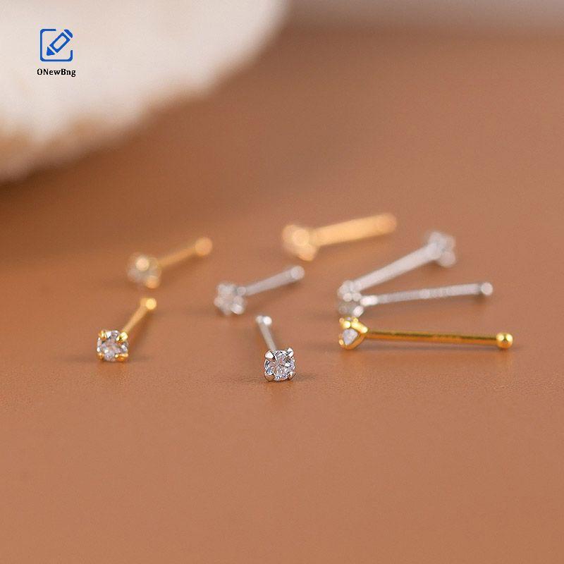 ONew 1 Chiếc Thép Titan Zircon Bông Tai Dành Cho Nữ Bé Gái Đảng Mới Mỹ Trang Sức Bng