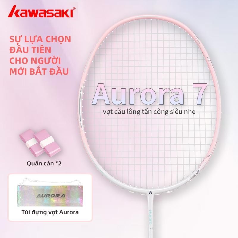 Vợt cầu lông Kawasaki Aurora 7, toàn carbon 5U siêu nhẹ, phù hợp cho người mới bắt đầu, nam và nữ tậ