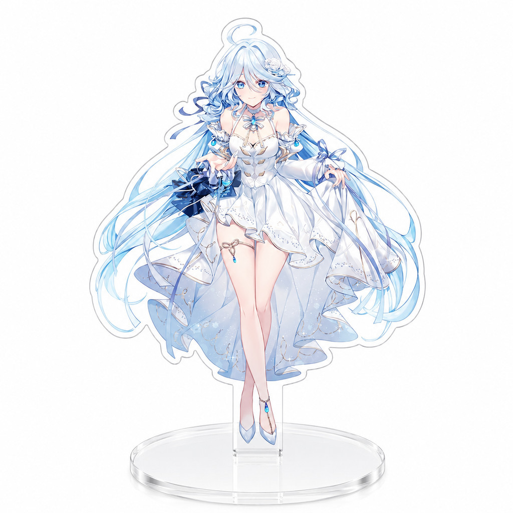 Genshin impact figure Navia Acrylic stand Furina stand Màu nước phong cách đứng