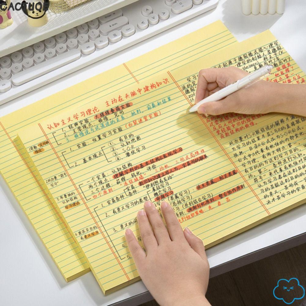 CACTUOE 50 tờ A3 Notebook, Giấy dự thảo có thể xé được, Học sinh đa chức năng Viết A3 Legal Pad Sinh
