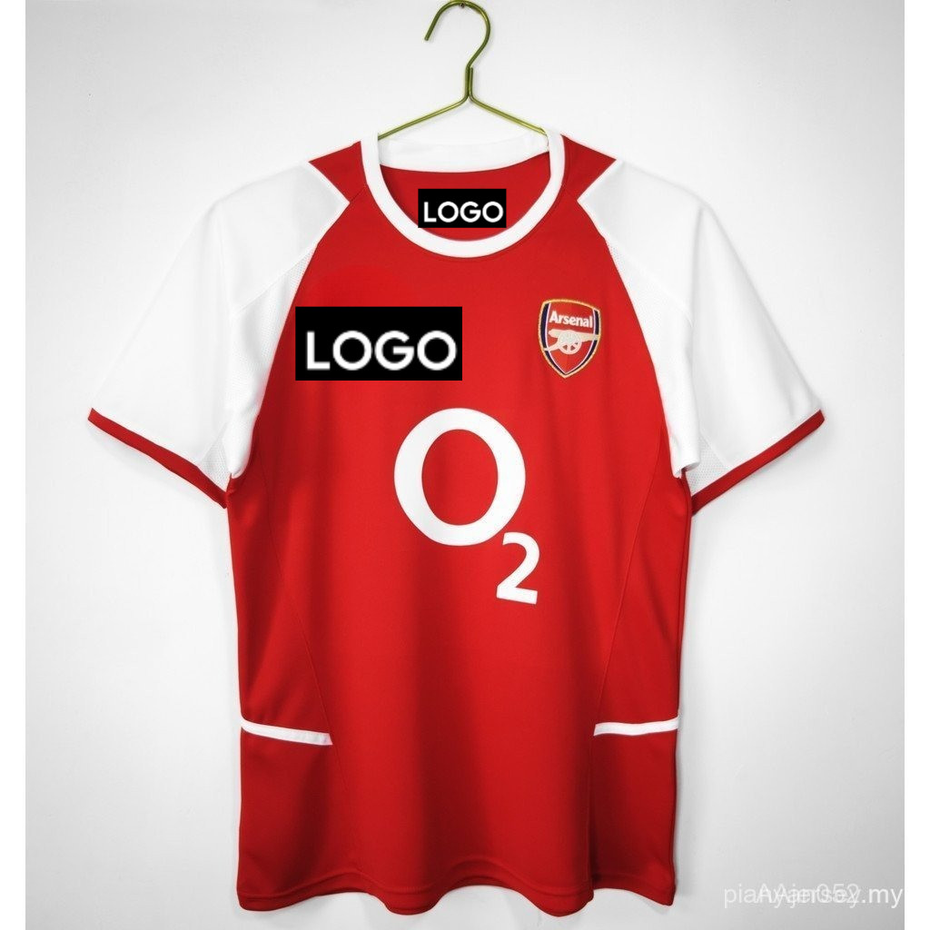 2002-2004 Retro Áo Bóng Đá Arsenal Sân Nhà Bóng Đá BERGKAMP HENRY Áo Thun Tùy Chỉnh Chất Lượng Hàng 