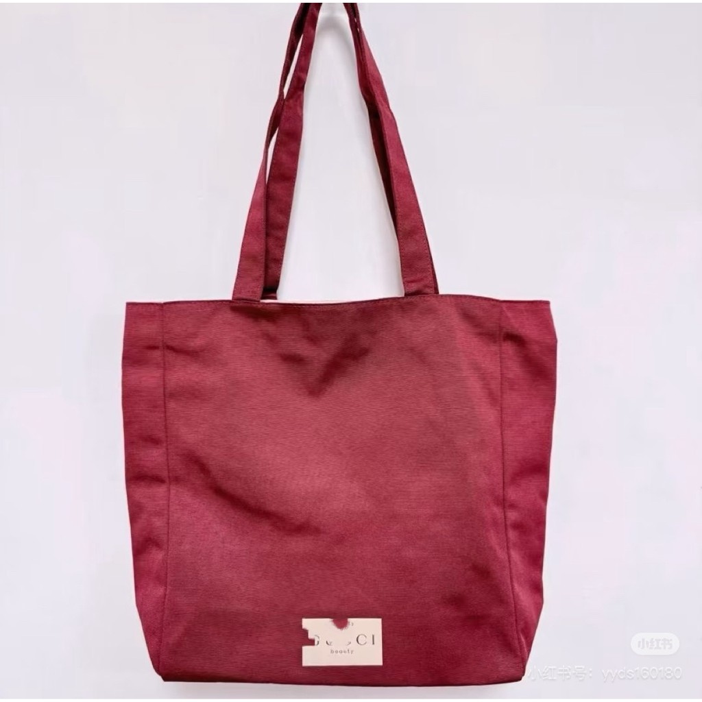 Angola red canvas tote bag