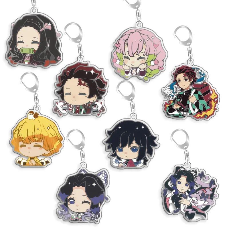 For Demon Slayer Mitsuri Kanroji Zenitsu Agatsuma Kanae Kocho Mica Selfmade Cartoon Anime móc khoá P