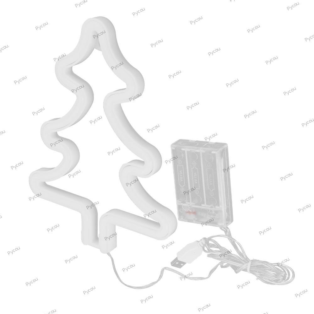 Đèn neon PYCOU, Đèn LED neon cây thông Noel 5V, USB hiện đại hoặc đèn LED neon chạy bằng pin Tiệc Gi