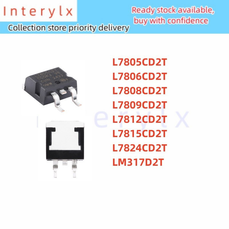 5 Chiếc L7805 L7805CD LM317 L7805CD2T L7806CD2T L7808CD2T L7809CD2T L7812CD2T L7812CD2T L784CD2T LM3